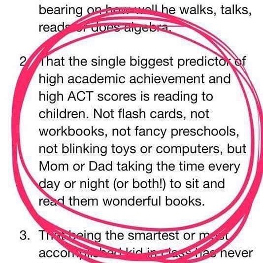 For your consideration this summer. Try to carve out some time in your routines for reading with your child. pic.twitter.com/iygzKUIhoQ
